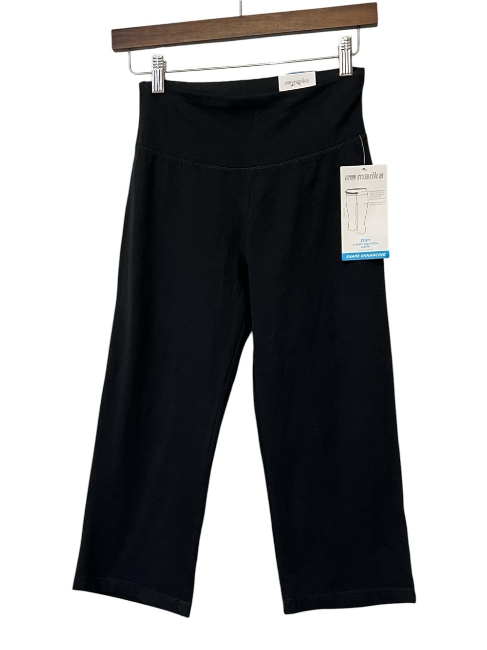 Marika Zoey High-Rise Tummy Control Capris, Shaping Enhancing, Black, Sz.‎ Small